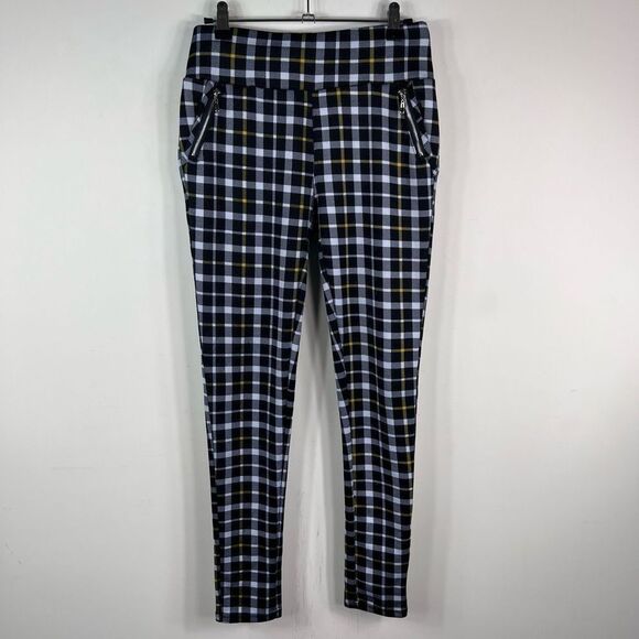 Shosho Zipped Pocketed Plaid Leggings - Picture 1 of 6